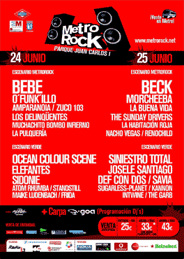 Metrorock: 24 y 25 de junio. parque Juan Carlos I. Madrid. – Previo