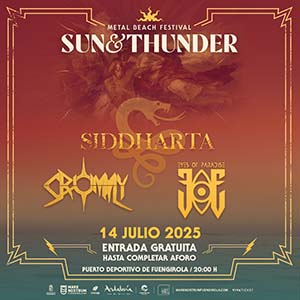 Festival Sun & Thunder: Fiesta de presentación, en Fuengirola (Málaga), 14 de julio 2025